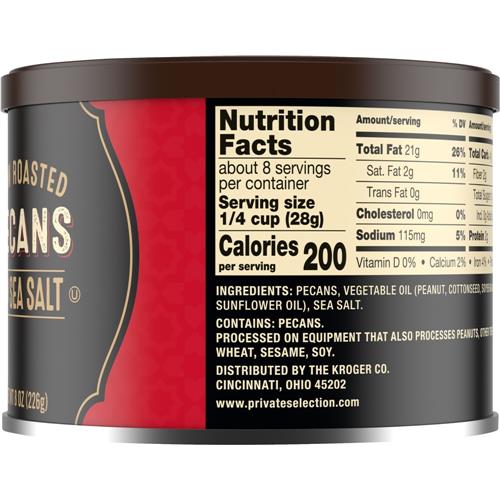 Private Selection Slow Roasted Sea Salted Pecans 8 oz