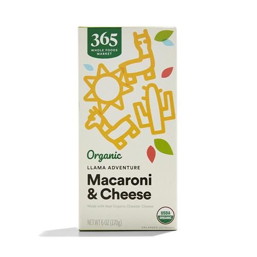 Whole Foods Market Organic Cheddar Macaroni & Cheese Shapes, Llama Adventure, 6 Ounce