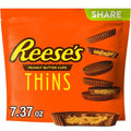 Reeses Thins Milk Chocolate Peanut Butter Cups, Candy Share Pack, 7.37 Oz
