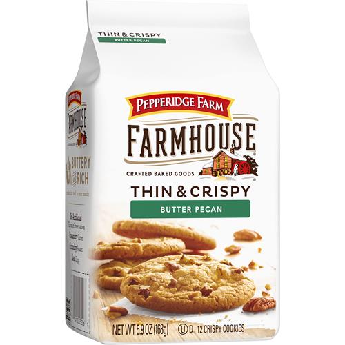 Pepperidge Farm Farmhouse Thin & Crispy Butter Pecan Cookies, 5.9 Oz. Bag