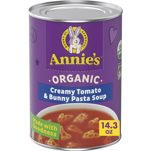 Annie’S Creamy Tomato And Bunny Pasta Canned Soup, Ready To Serve, 14.3 Oz