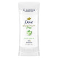 Dove 0% Aluminum Deodorant Stick Non Irritating For Underarm Care Cucumber And Green Tea, 2.6 Oz