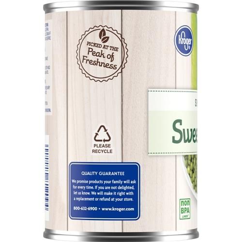 Kroger Small Canned Sweet Peas 15 oz