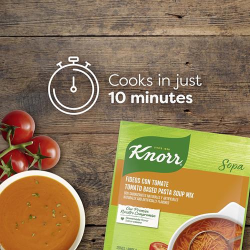 Knorr Sopa/Pasta Soup Mix For A Warming Bowl Of Soup Or Simple Dinner Tomato Based Noodle Pasta Tomato Soup With Natural And Artificial Flavors 3.5 Oz