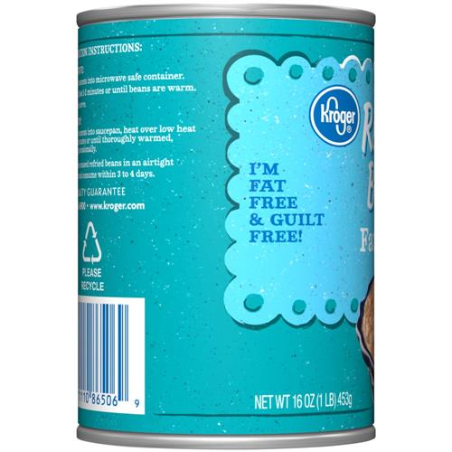 Kroger Fat Free Refried Beans 16 oz