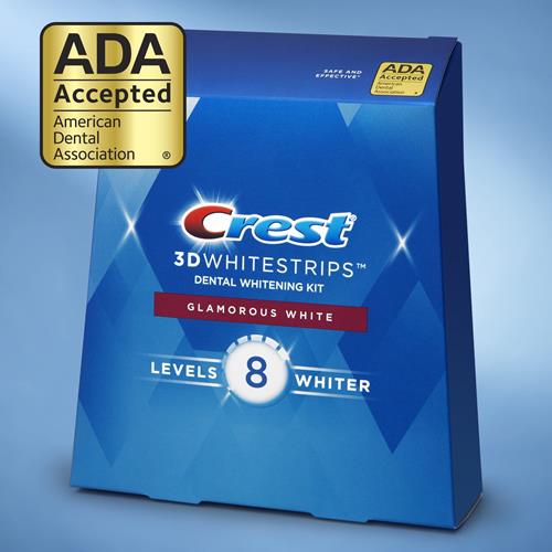 Crest 3D White Luxe Whitestrip Teeth Whitening Kit, Glamorous White, 14 Treatments( Each With 1 Upper/ 1 Lower), 28 Strips