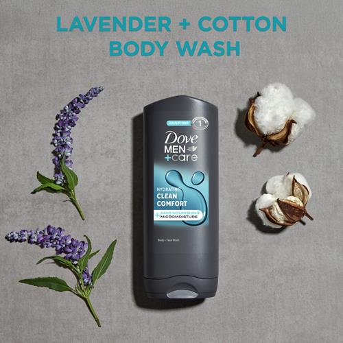 Dove Men+Care Body And Face Wash Hydrating Clean Comfort Body Wash For Men With 24-Hour Nourishing Micromoisture Technology 13.5 Oz