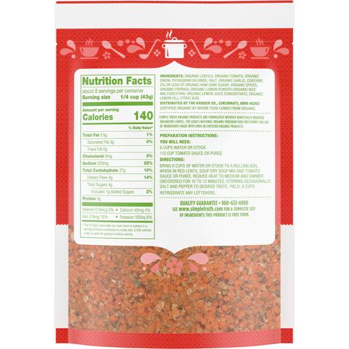 Simple Truth Organic Red Lentil Soup Mix 12.07 oz