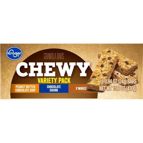 Kroger Chewy Granola Bars Variety Pack 18 ct