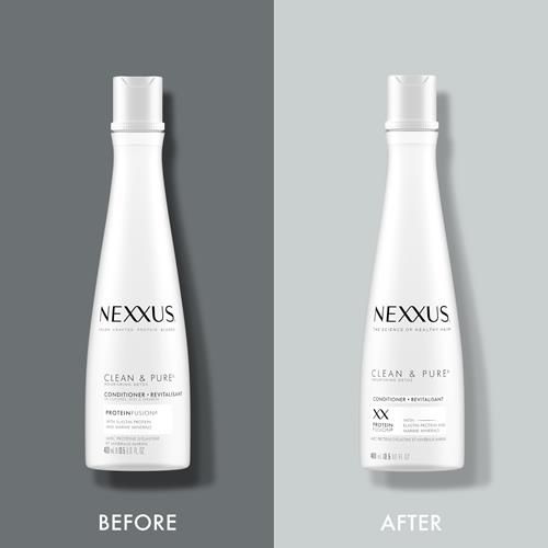 Nexxus Clean And Pure Conditioner With Proteinfusion, Nourished Hair Care, Silicone, Dye, And Paraben Free 13.5 Oz