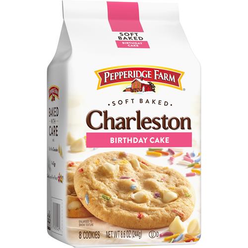 Pepperidge Farm Charleston Birthday Cake Cookies, 8 Soft Baked Cookies, 8.6 Oz. Bag