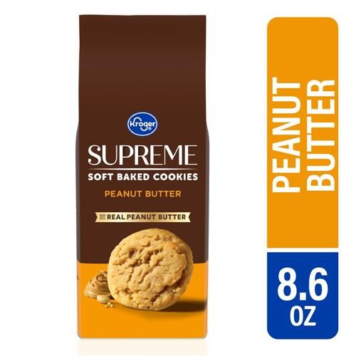 Kroger Supreme Soft Baked Peanut Butter Cookies 8.6 oz