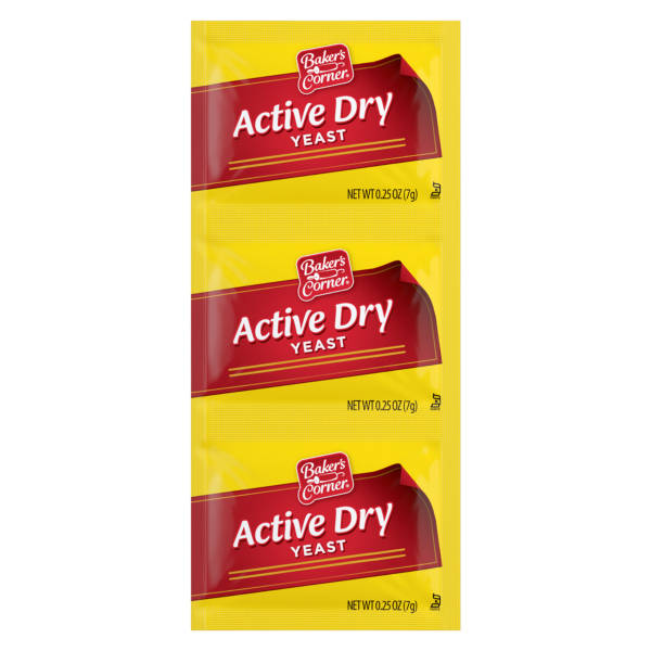 Baker's Corner Active Dry Yeast Packets, 3 count