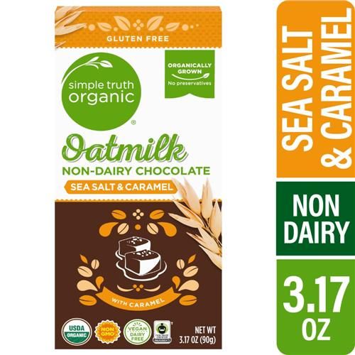 Simple Truth Organic Oatmilk Non-Dairy Chocolate Sea Salt and Caramel Candy Bar 1 bar / 3.17 oz