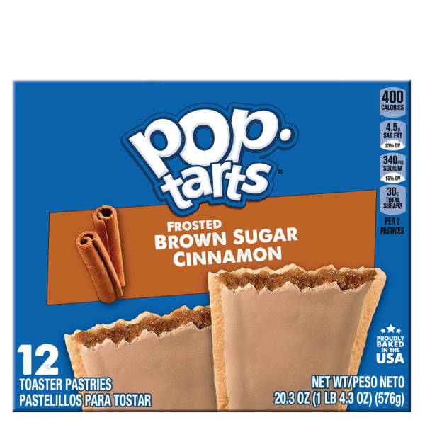 Kellogg's Frosted Brown Sugar Cinnamon Pop Tarts Toaster Pastries, 12 count