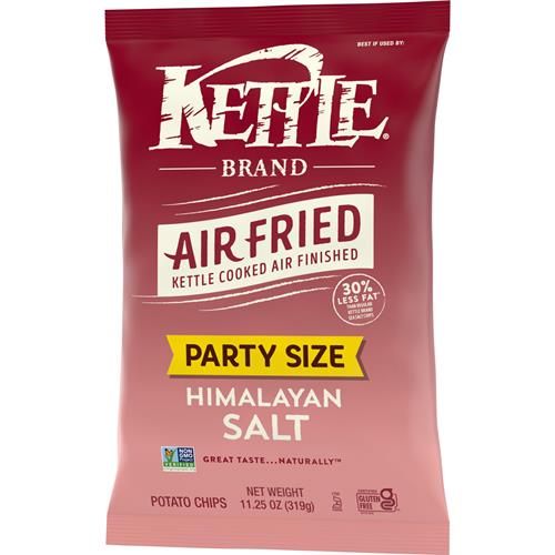 Kettle Brand Potato Chips, Air Fried Himalayan Salt Kettle Chips, 11.25 Oz Party Size Bag