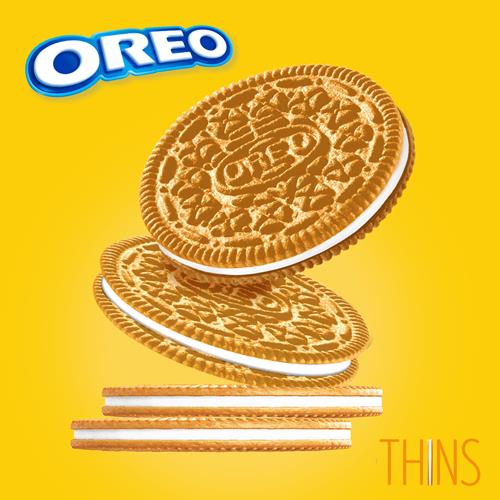 Oreo Thins Golden Sandwich Cookies, Family Size, 11.78 Oz