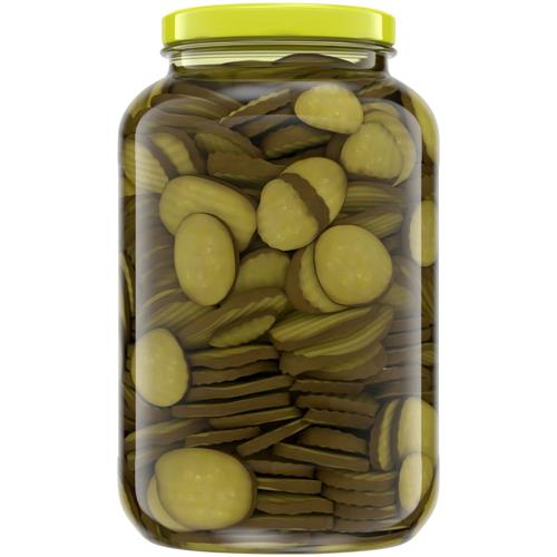 Kroger Oval Cut Hamburger Dill Pickle Chips 1 gal