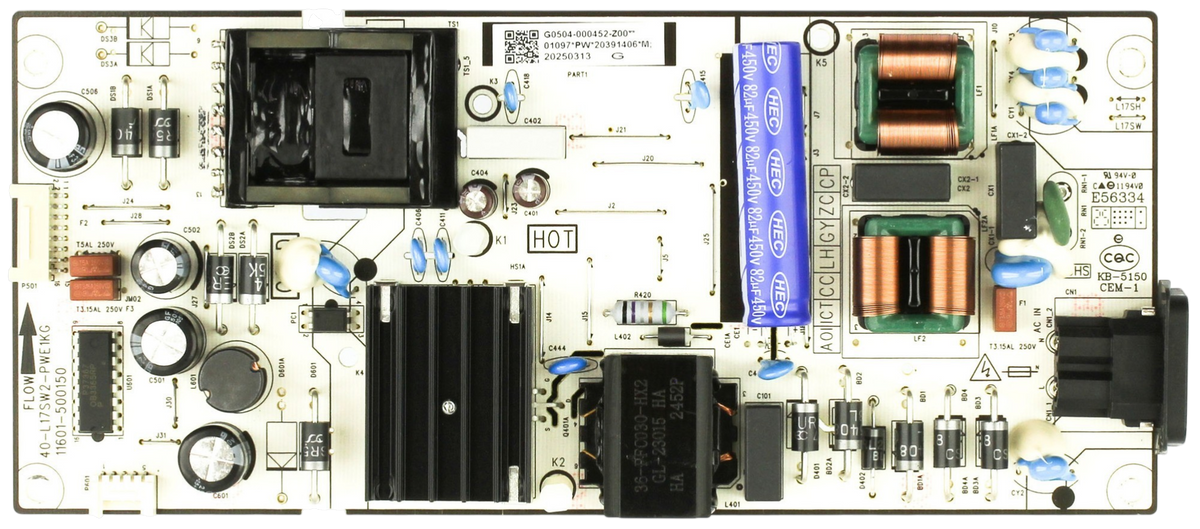TCL G0504-000452-Z00 Power Supply Board