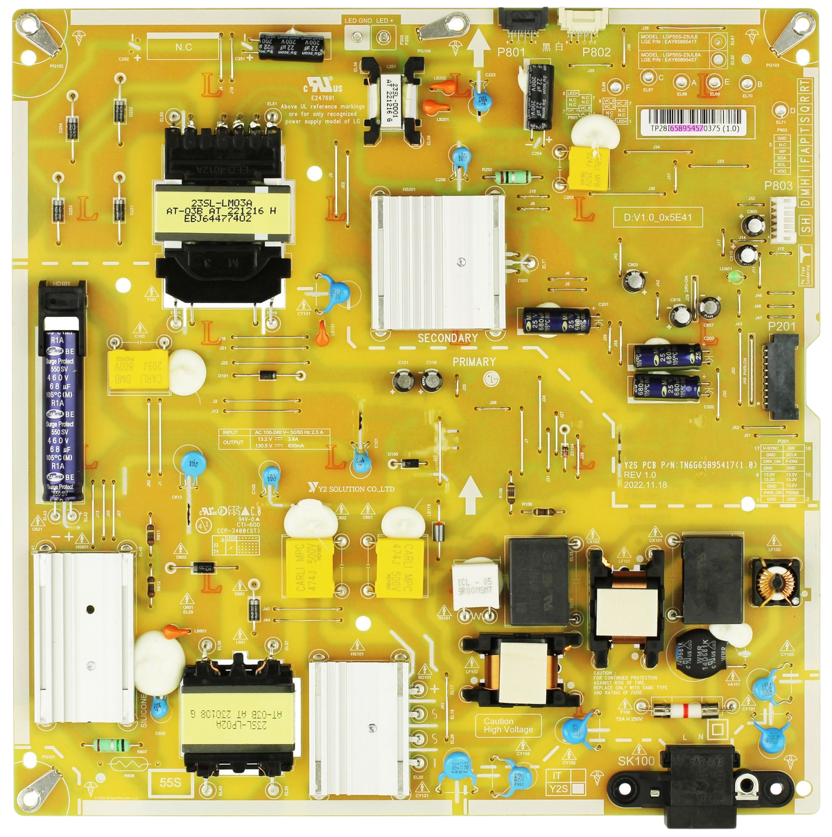 EAY65895457 LG Power Supply, LGP55S-23UL6A, 3PCR03199A, 55UR9000PUA