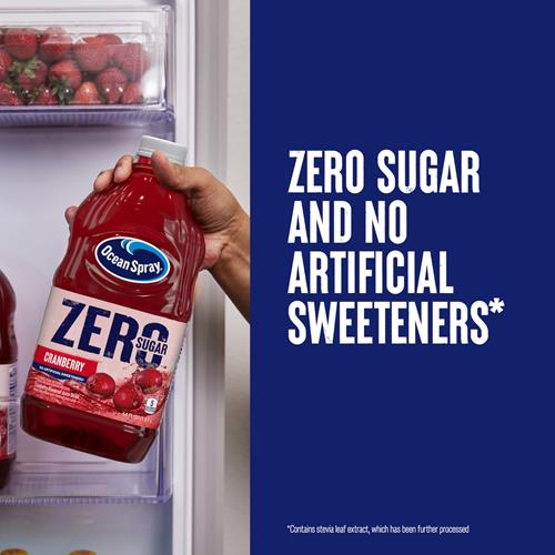 Ocean Spray Zero Sugar Cranberry Juice Drink, Cranberry Juice Drink Sweetened With Stevia, 64 Fl Oz Bottle