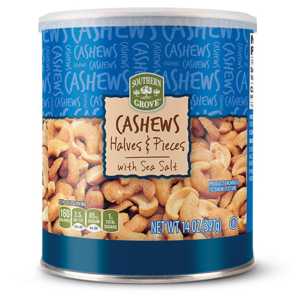 Southern Grove Cashew Halves and Pieces with Sea Salt, 14 oz
