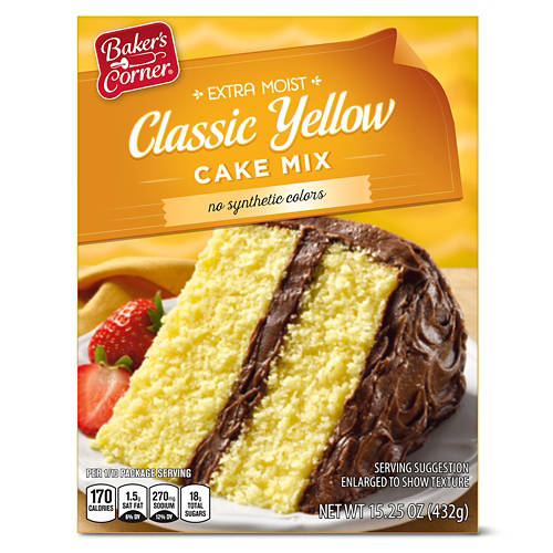Baker's Corner Extra  Moist Classic Yellow Cake Mix, 15.25 oz