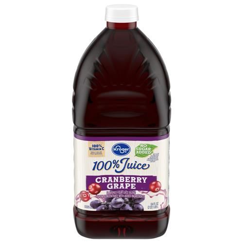 Kroger 100% Cranberry Grape Juice Blend 64 fl oz