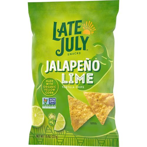 Late July Snacks Jalapeno Lime Tortilla Chips, 7.8 Oz Bag