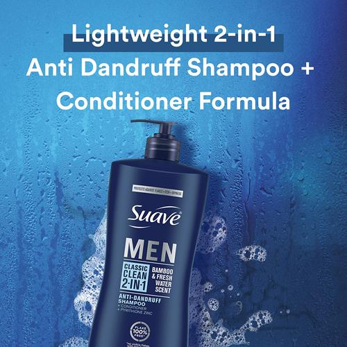 Suave Men 2 In 1 Antidandruff Shampoo And Conditioner Classic Clean 28 Oz
