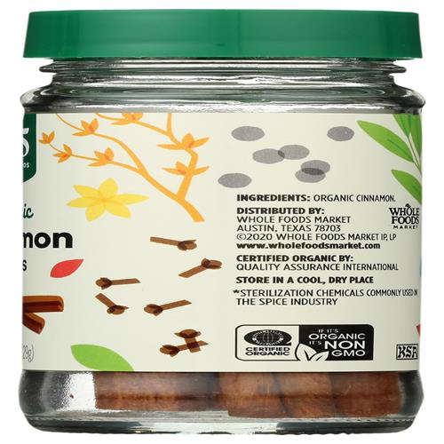 Whole Foods Market Organic Cinnamon Sticks, 1.02 Ounce