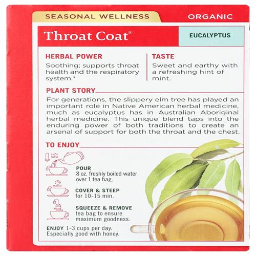 Traditional Medicinals, Tea Eucalyptus Throat Coat Organic, 16 Count