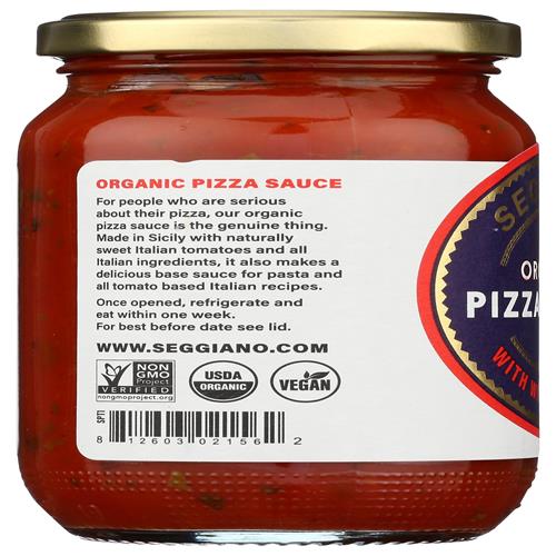 Seggiano Organic Wild Oregano Pizza Sauce, 12.3 Oz