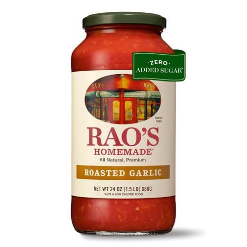 Raos Homemade Tomato Sauce, Roasted Garlic, 24 Oz, Versatile Pasta Sauce, Carb Conscious, Keto Friendly, All Natural, Premium Quality, Made With Sweet Italian Tomatoes And Caramelized Garlic - Pa