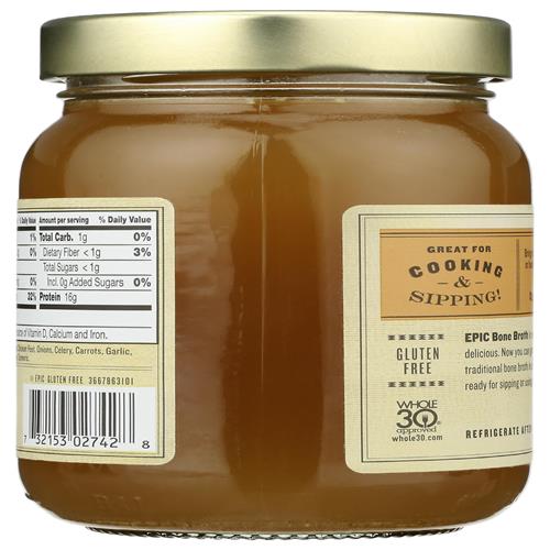 Epic Artisanal Bone Broth, Homestyle Savory Chicken, 14 Oz.