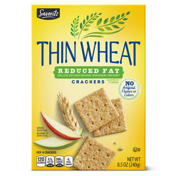 Savoritz Reduced  Fat Thin Wheat Crackers, 8.5 oz