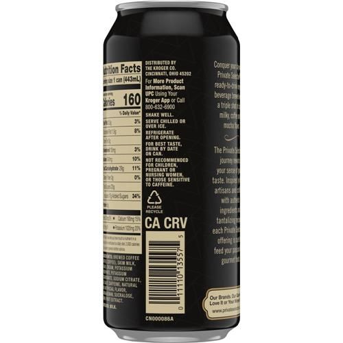 Private Selection Mocha Triple Espresso Iced Coffee Can 15 fl oz