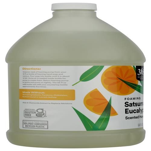 Whole Foods Market Foaming Hand Soap Refill, Satsuma & Euclyptus, 64 Fl Oz