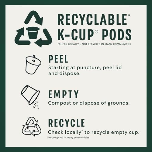Starbucks K-Cup Coffee Pods, Starbucks Blonde Roast Coffee, Veranda Blend, 100% Arabica, 1 Box (10 Pods)