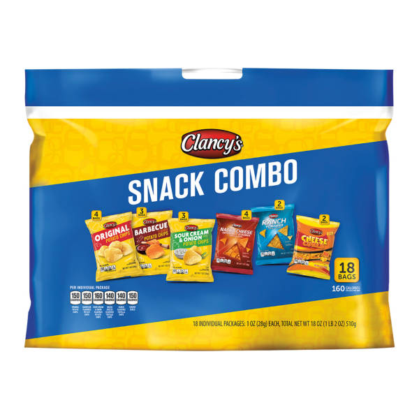 Clancy's Snack Combo  Pack, 18 count