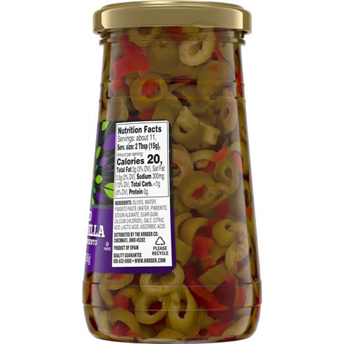 Kroger Sliced Manzanilla Olives with Pimiento 5.75 oz