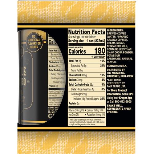 Private Selection Double Espresso Mocha Coffee & Milk Beverage 4 ct / 8 fl oz