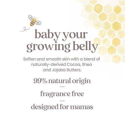 Burts Bees Mama Belly Butter Stretch Mark Cream For Pregnancy Massages Body & Reduces Scar Appearance, Prenatal & Postnatal Tummy Skin Care, Shea Butter & Vitamin E Rich Formula, 6.5 Oz Tub - Pac