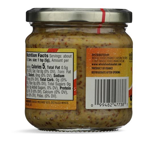 Whole Foods Market Coarse Ground Dijon Mustard, 7.06 Oz