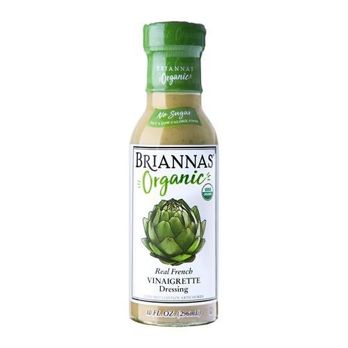 Briannas - Organic Real French Vinaigrette Dressing - Certified Kosher & Organic Salad Dressing Made With Premium Ingredients - Sugar-Free Dressing - 10 Oz. Bottle