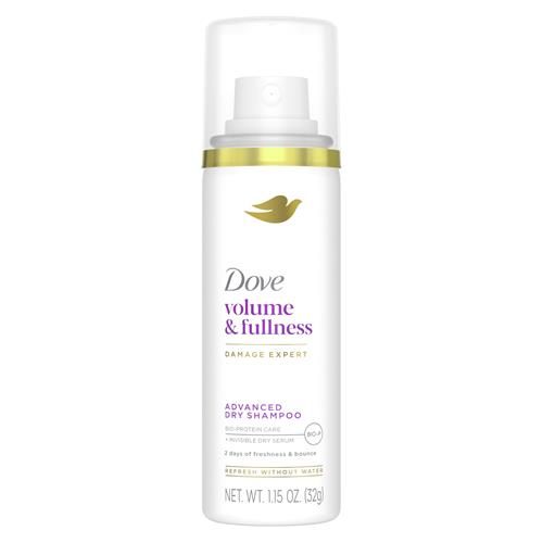 Dove Advanced Dry Shampoo Volume & Fullness Refresh & Revive Flat Hair Without Water For 2 Days Of Freshness & Bounce 1.15 Oz