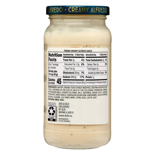 Priano Creamy Alfredo  Sauce, 15 oz