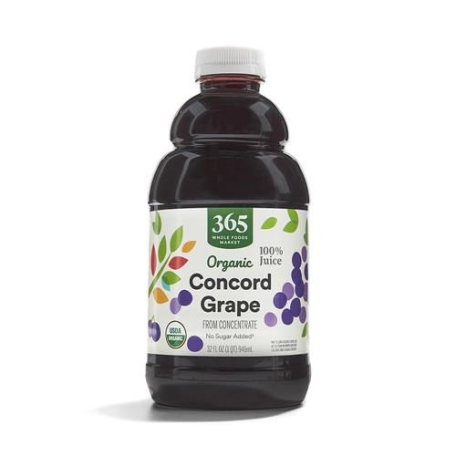 Whole Foods Market, Organic 100% Juice, Concord Grape, 32 Fl Oz