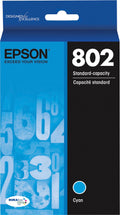 New, Pre-Owned - Epson 802 Cyan Standard Yield Ink Cartridge