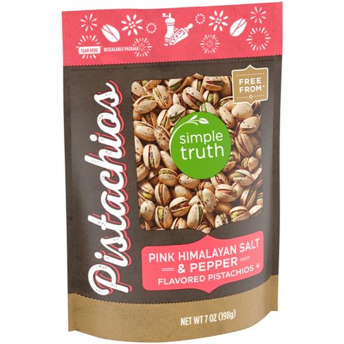Simple Truth Pink Himalayan Salt & Pepper Flavored Pistachios 7 oz